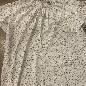 Express Polka Dot Blouse in White and Black